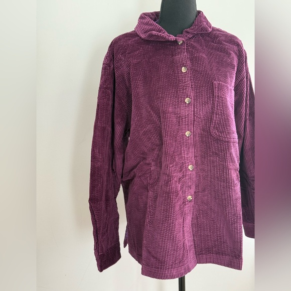 New Worn LL Bean XL Petite Purple Corduroy Women's 251 - Picture 2 of 8